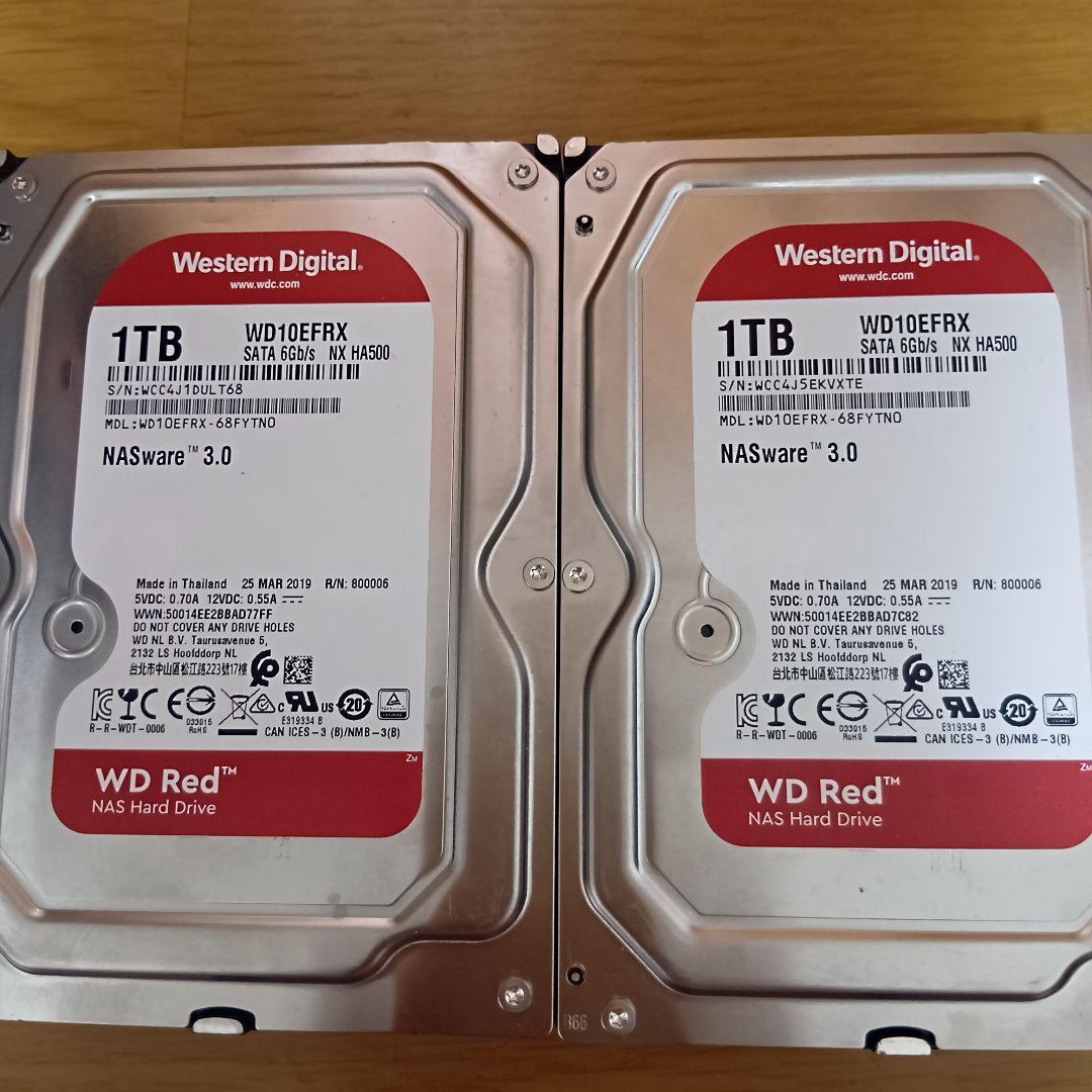 WD western digital nasware3.0 HDD 1TB 4台