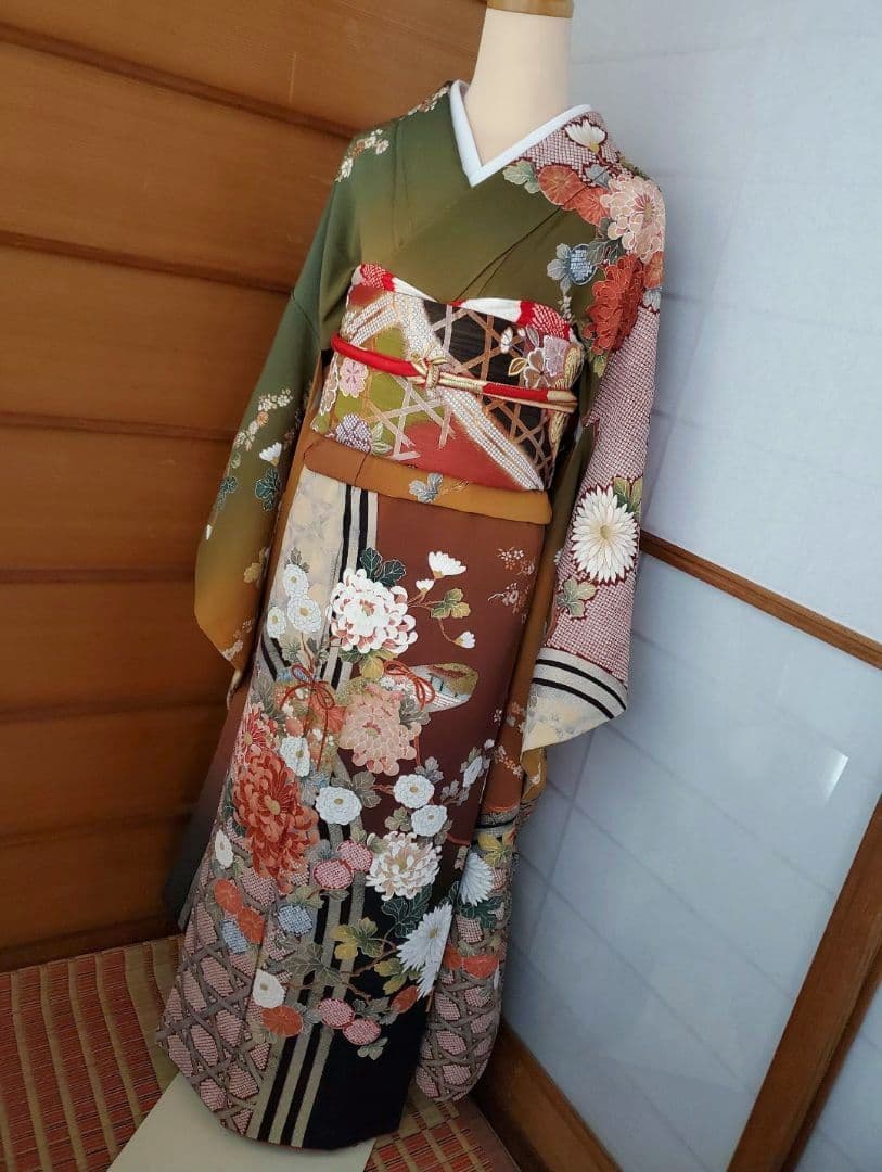 【1/12終了＊フルセット】振袖　袋帯　帯揚げ　帯締め　トールサイズ　お直し無料