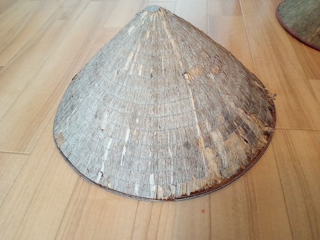 ベトナム　古道具　ノンラー　笠　アンティーク　ベトナム料理　3つセット