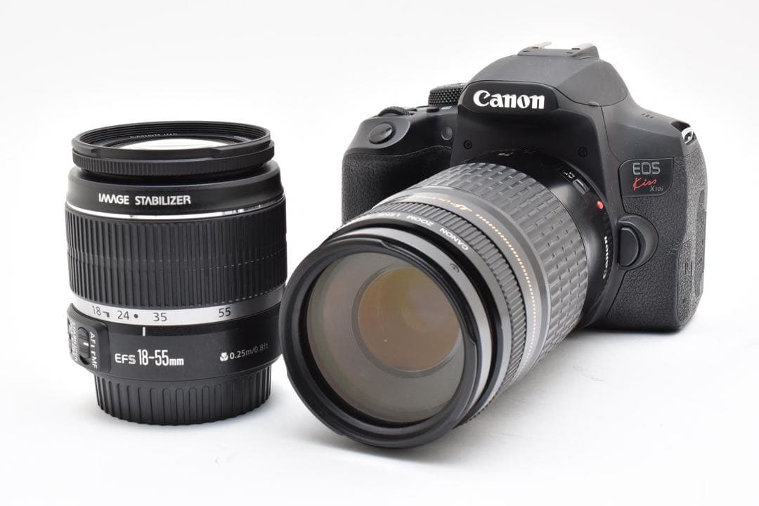 保証付き/Canon EOSKiss X10i標準&望遠ダブルレンズセット