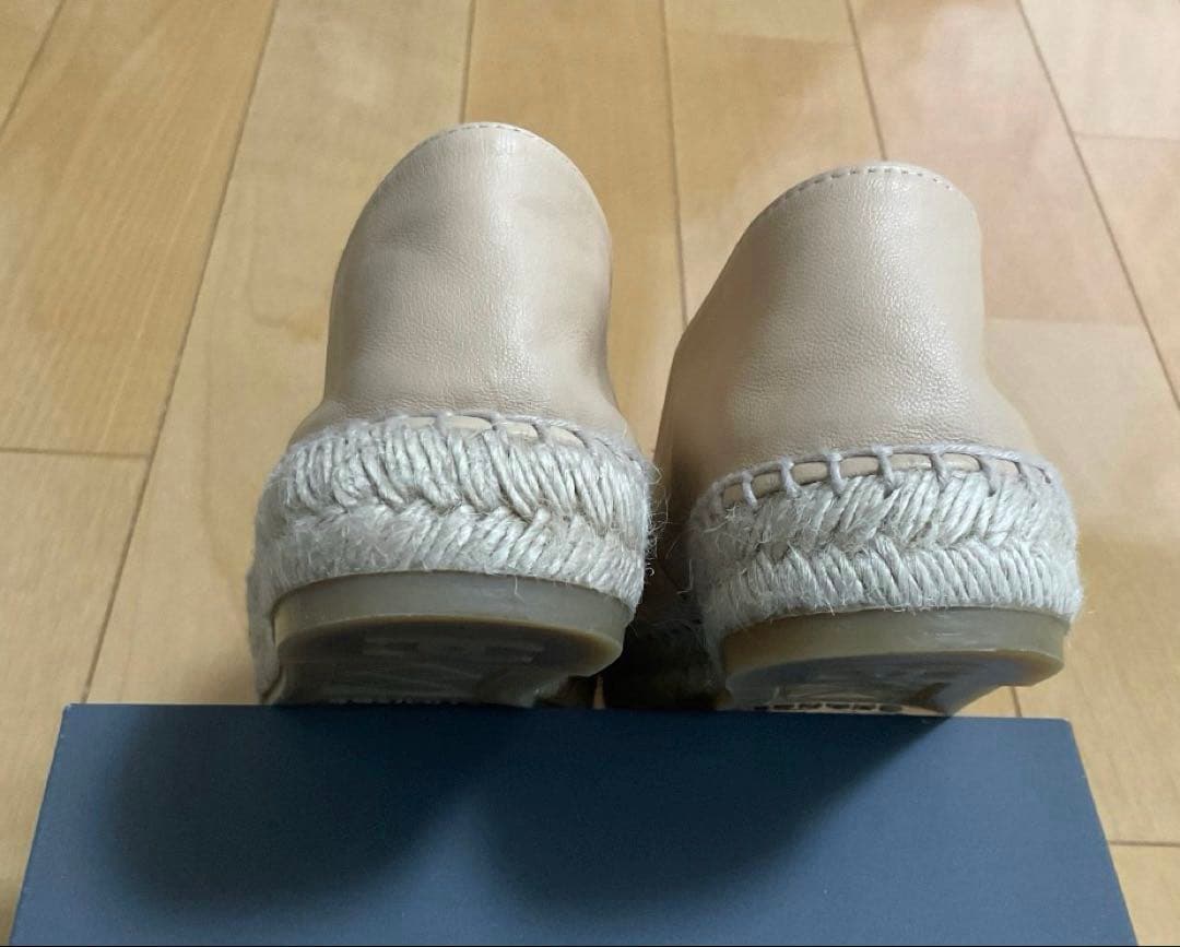 美品 シャネル エスパドリーユ ラムスキン 38