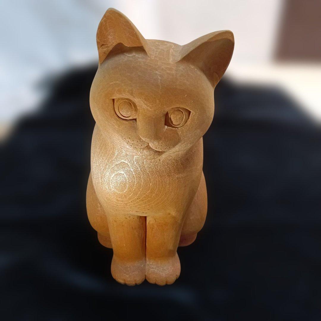 159.アイヌ木彫作家フクザワの木彫り 極小品、高さ20センチ