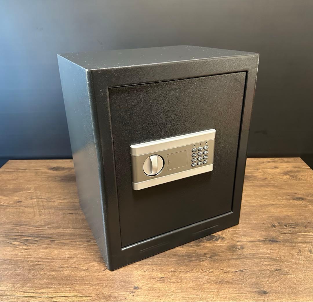 テンキーロック金庫 ブラック セーフティボックス シリンダー錠