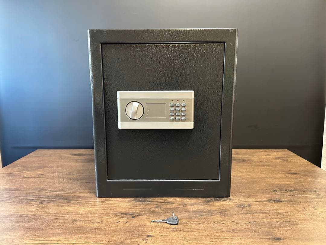 テンキーロック金庫 ブラック セーフティボックス シリンダー錠