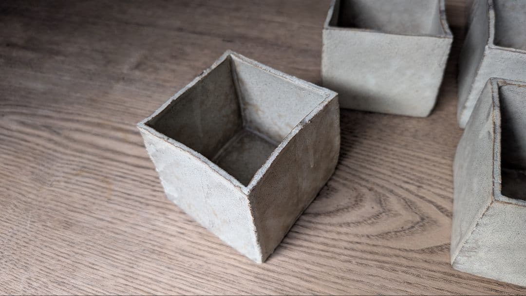 信楽焼 水垣力作 粉引 立方鉢 5個組