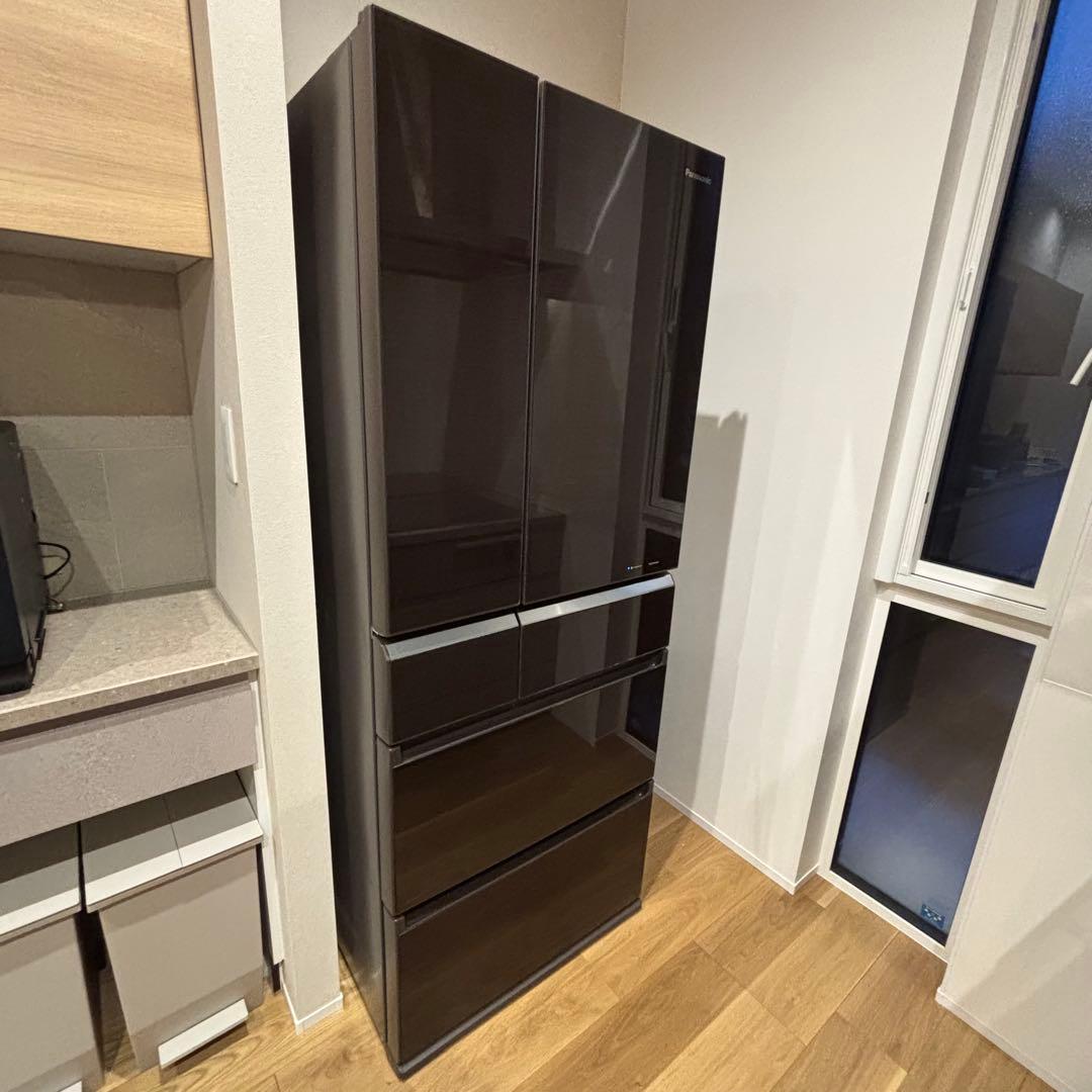 3/28まで出品　送料込　6ドア冷蔵庫 470L ブラウン　470l-500l
