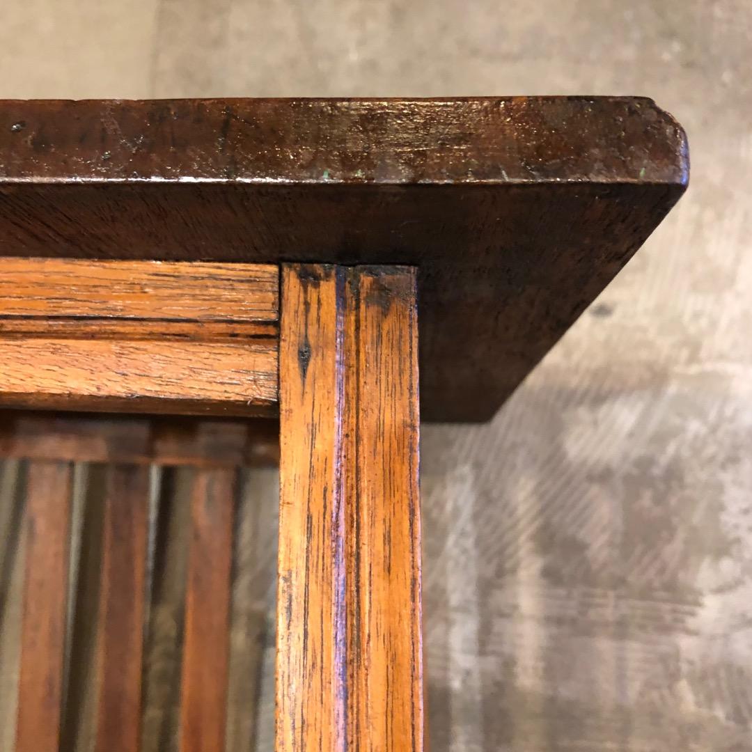 アンティーク　木製サイドテーブル　昭和レトロ　古家具　古道具　レトロ　古家具