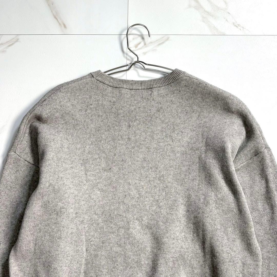 【極美品】エブール カシミヤ混 スウェット ニット クルーネック F グレー