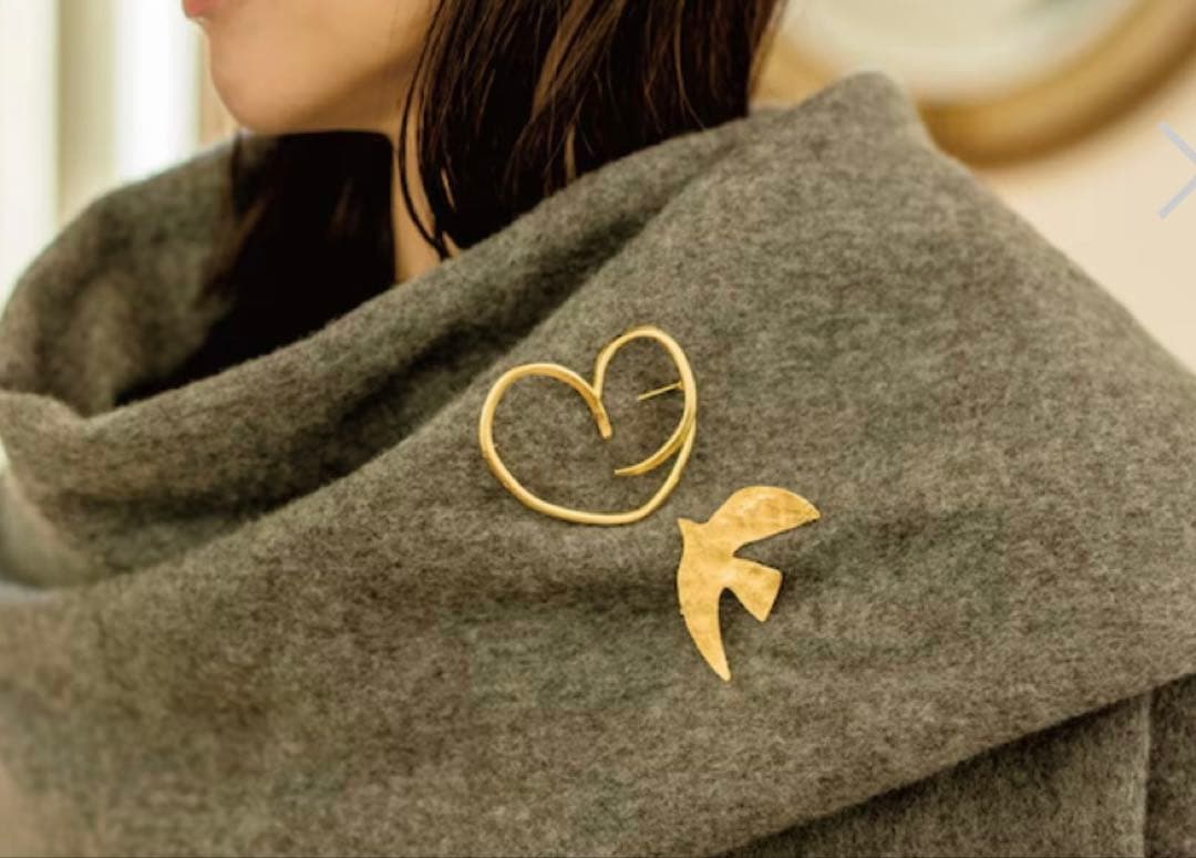 CÉCILE ET JEANNE 鳩 鳥モチーフブローチ 仏製