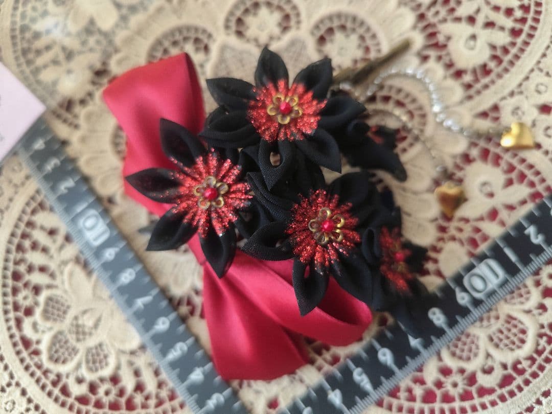 七五三　着物　筥迫セット　　7歳　女の子　絞り柄　袋帯