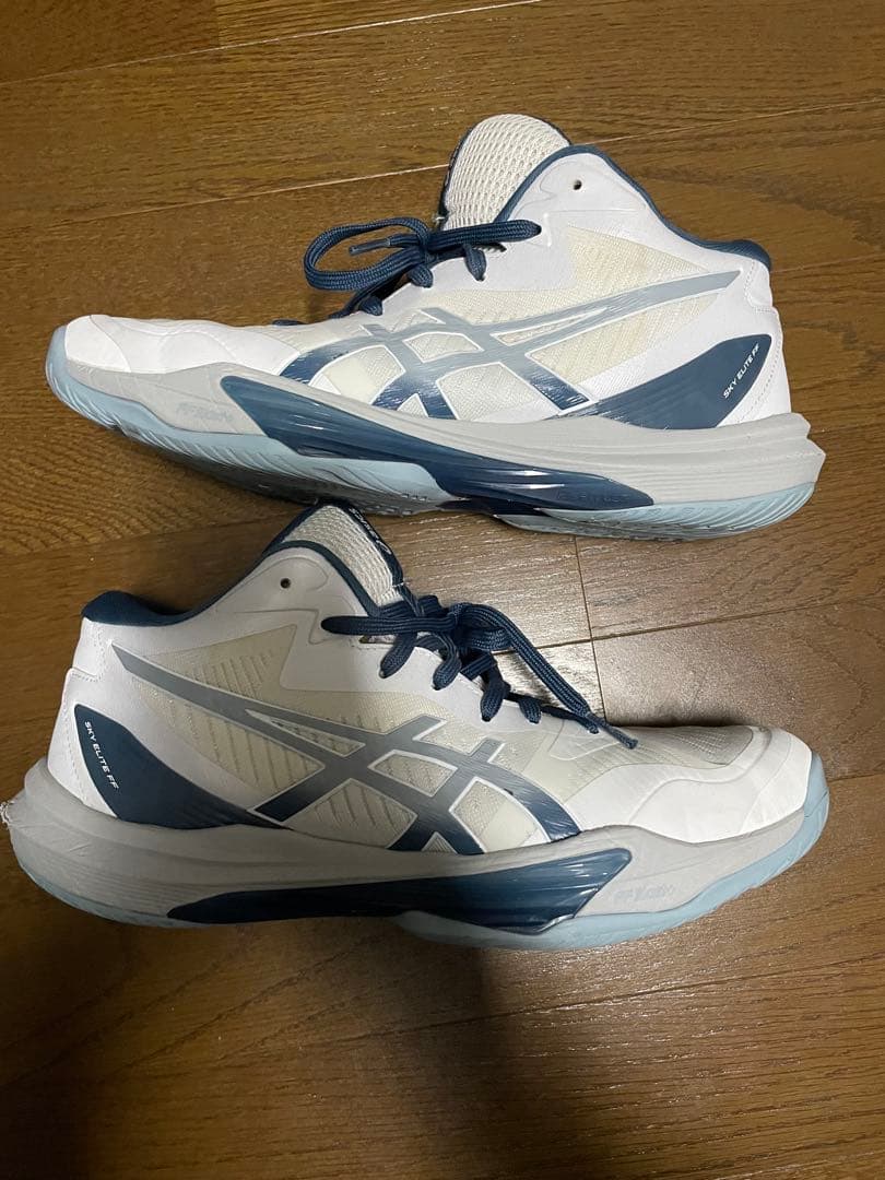 アシックスバレーボールシューズ スカイエリートFF3ホワイト/ブルー27.0cm