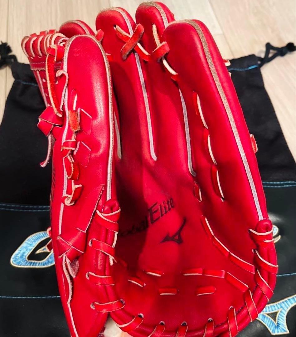MIZUNO Global Elite 硬式用グローブ 投手用 朱色