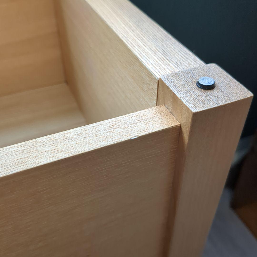 無印良品　タモ材ドレッサー　スツール付　シミあり