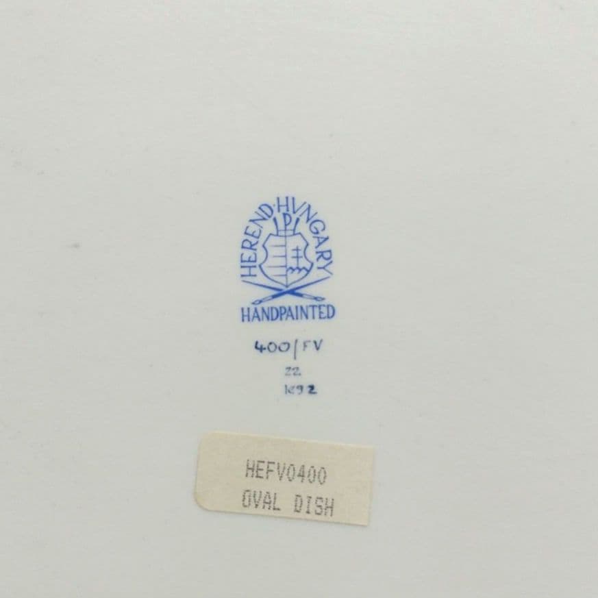 ヘレンド インドの華 大型40cm オーバル ディッシュ パーティ トレイ