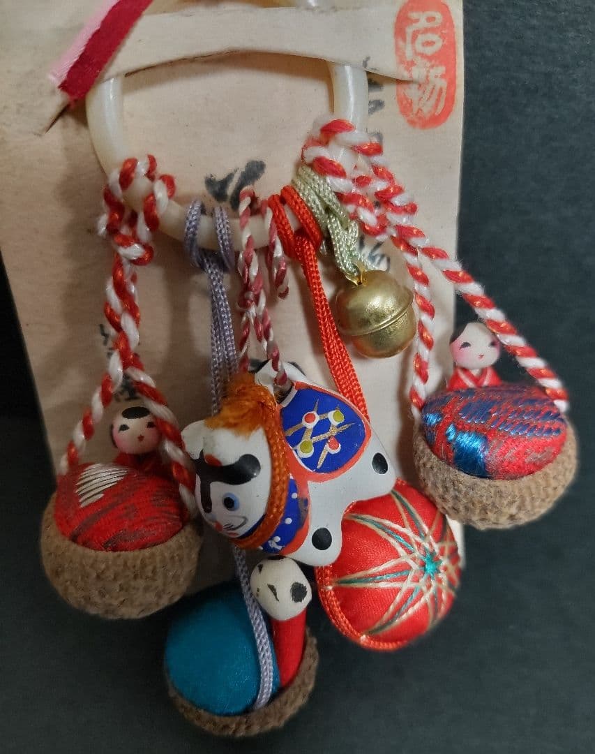 子宝　民芸品　お守り人形　犬張り子　えじこ　いずめこ　安産　デッドストック