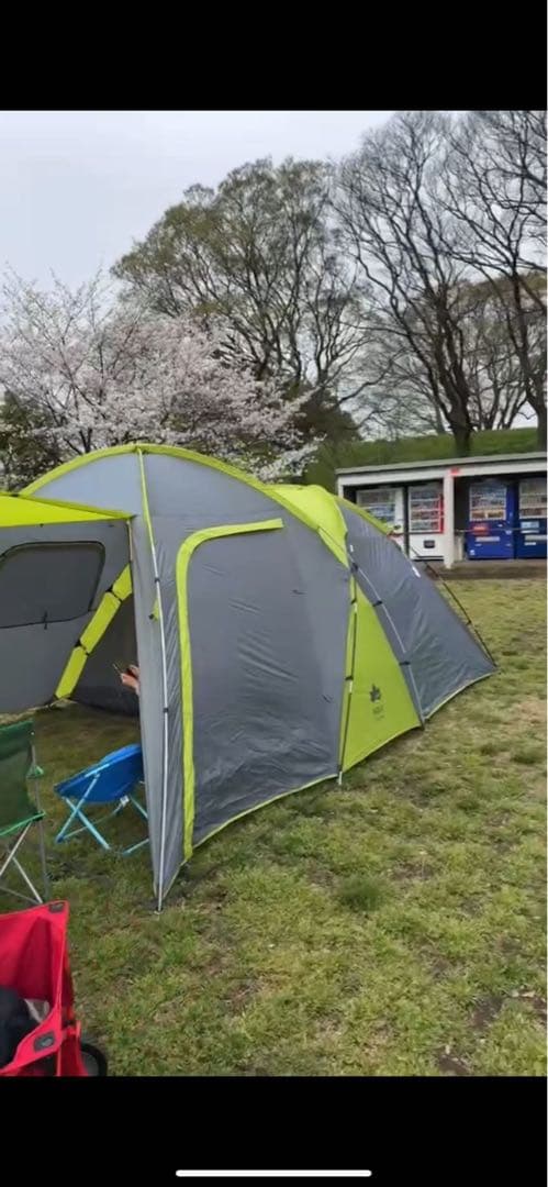 ［4人の母］ロゴス ROSY ドーム XL グリーン×グレー