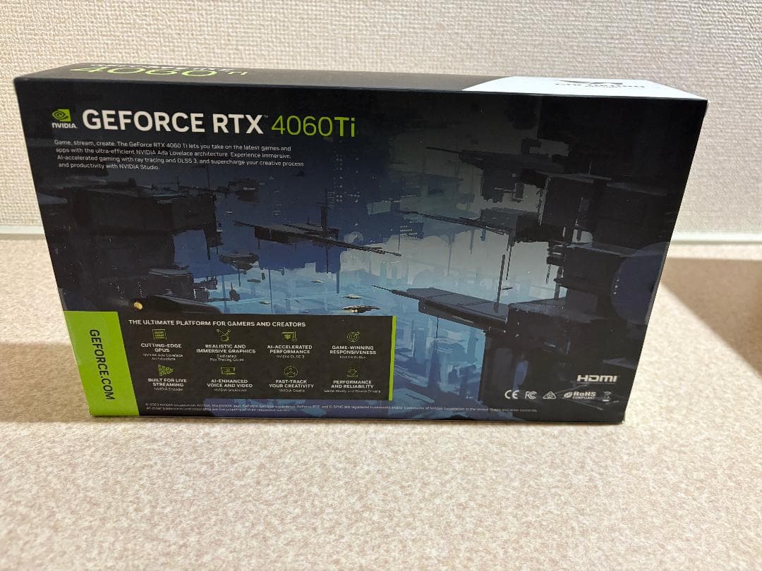 RTX4060ti　　購入レシート付属