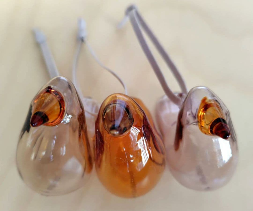 イッタラ  ミニ ガラス バード 3個セット （ミックスカラー）