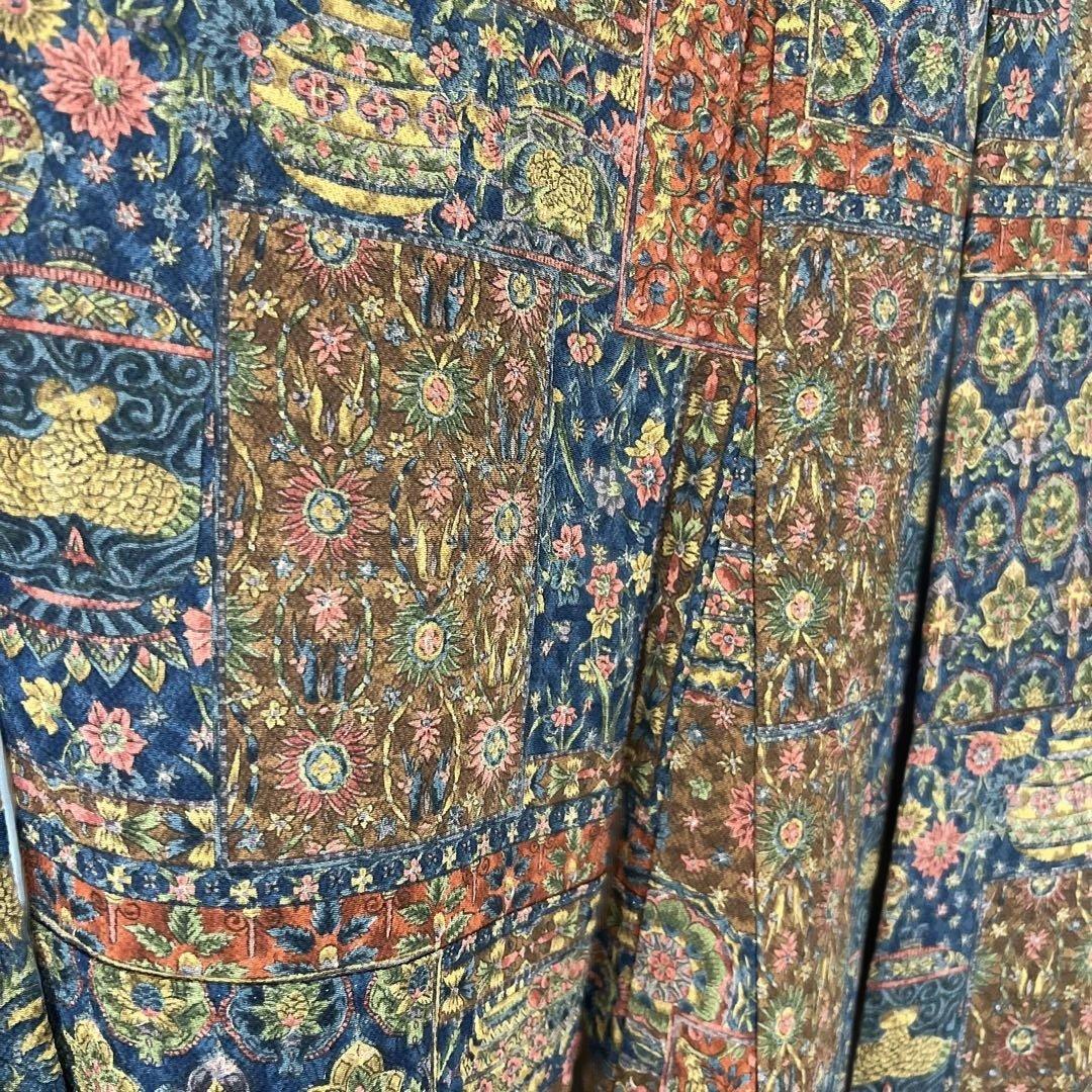 着物正絹更紗新品未使用品糸付きシミなし163