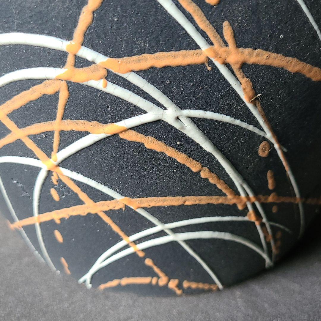 信楽焼傘立てイッチン掛け 高さ３８cm