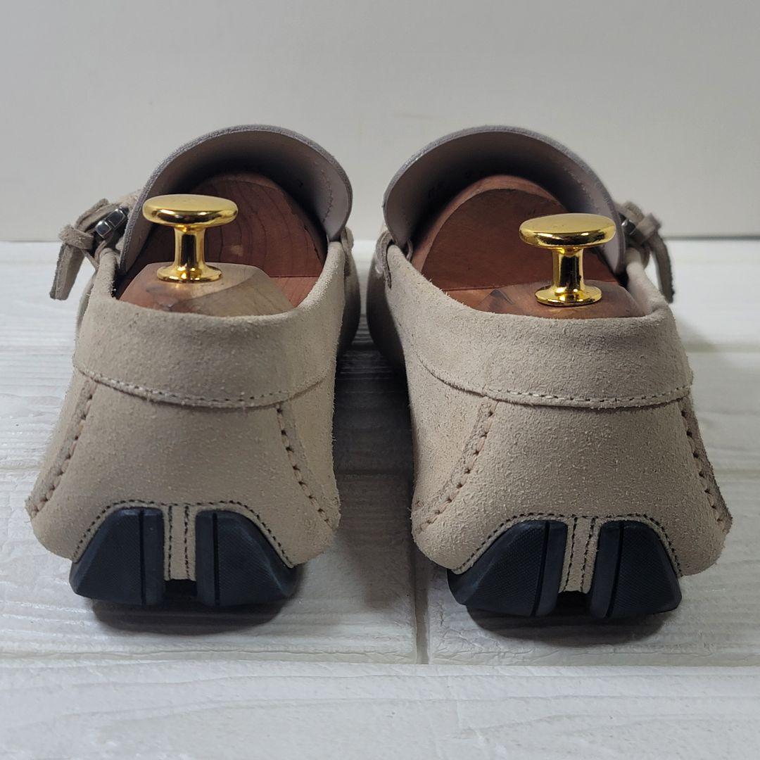 【美品】FERRAGAMO ドライビングシューズ 25cm ベージュ