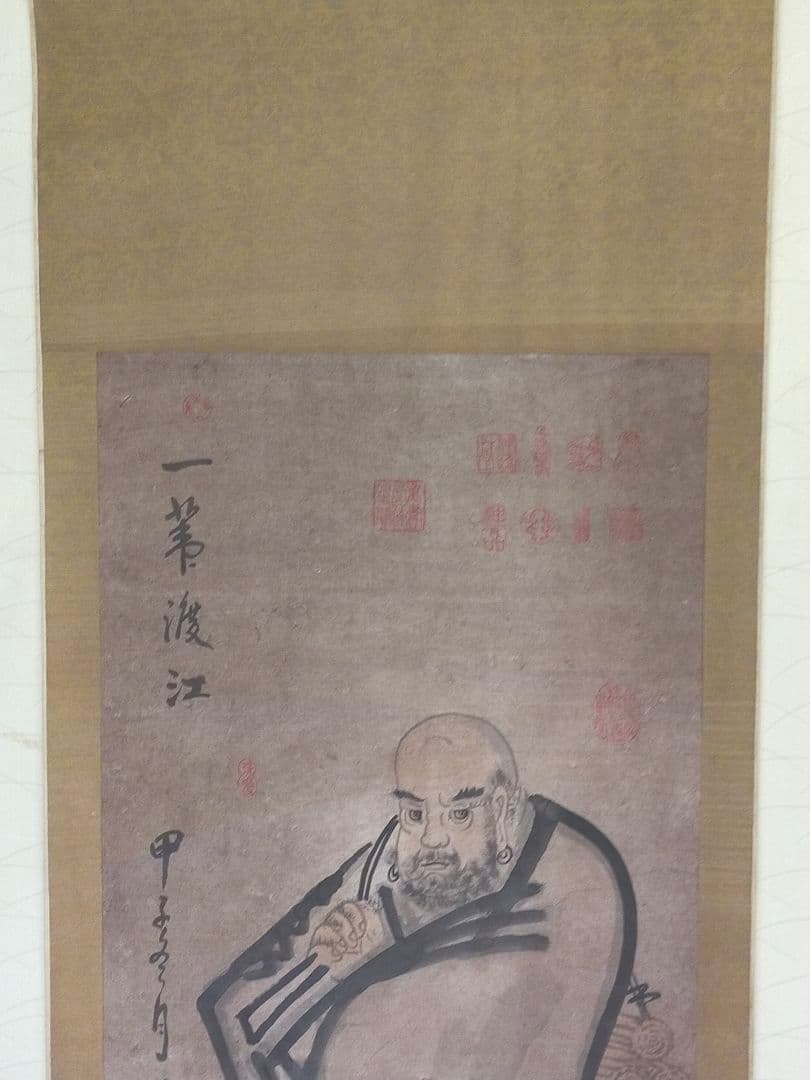 ♥中国　人物　掛軸　【昌佑】　掛け軸　骨董　古玩　アンティーク　レトロ