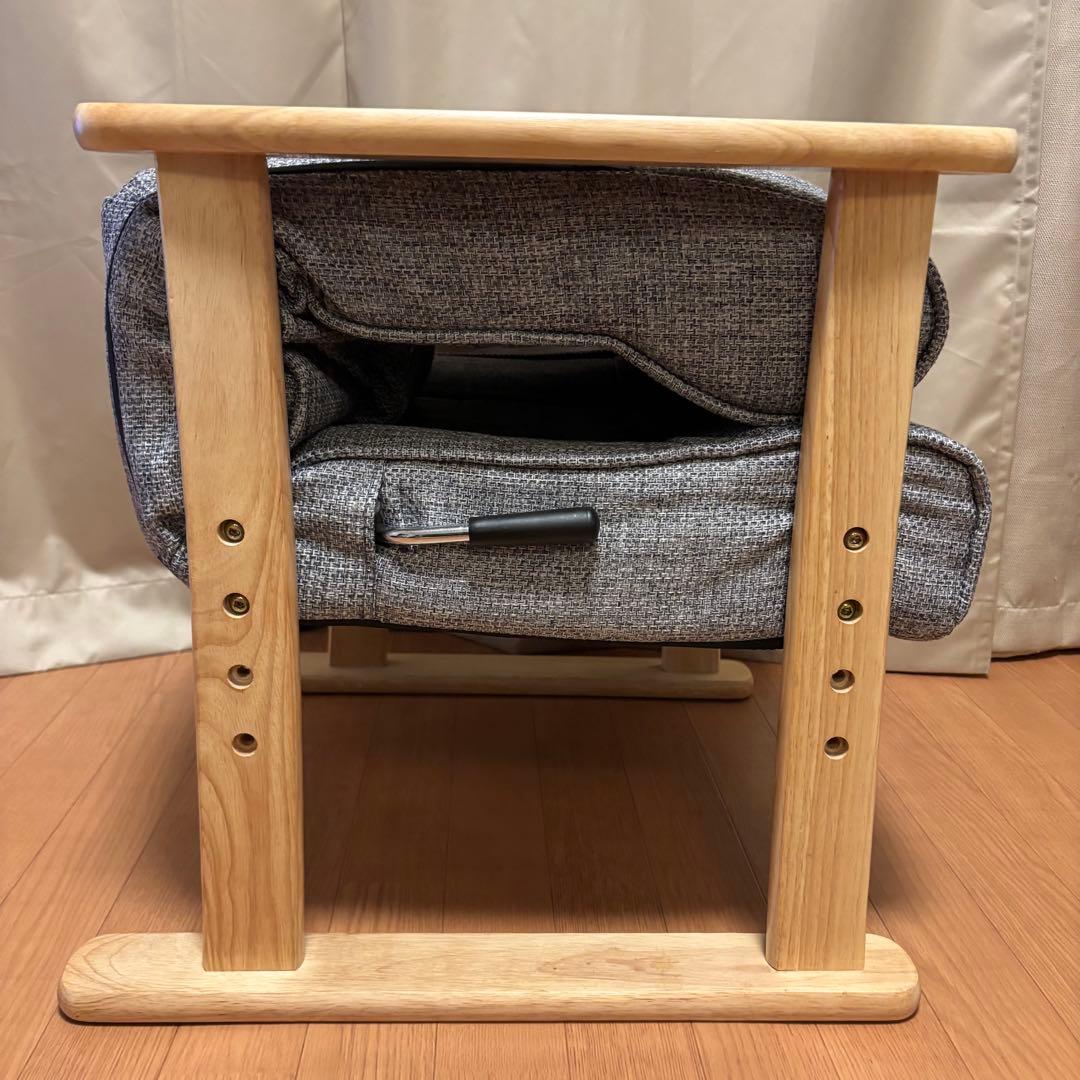 【美品】SANWADIRECT 高座椅子 背もたれの角度は8段階で調整 肘掛付き