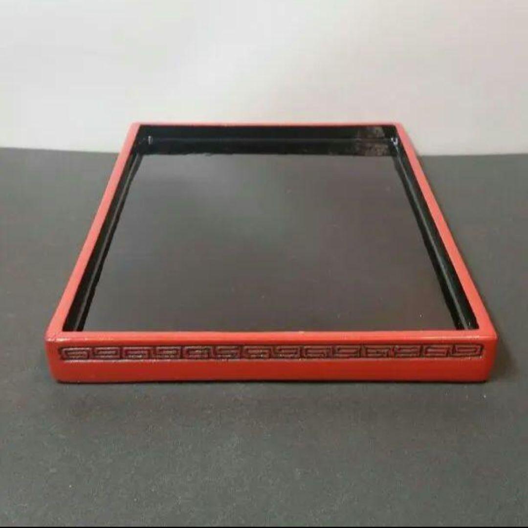 69*215堆朱 漆 漆芸 漆器 硯 墨 硯箱 文箱 骨董