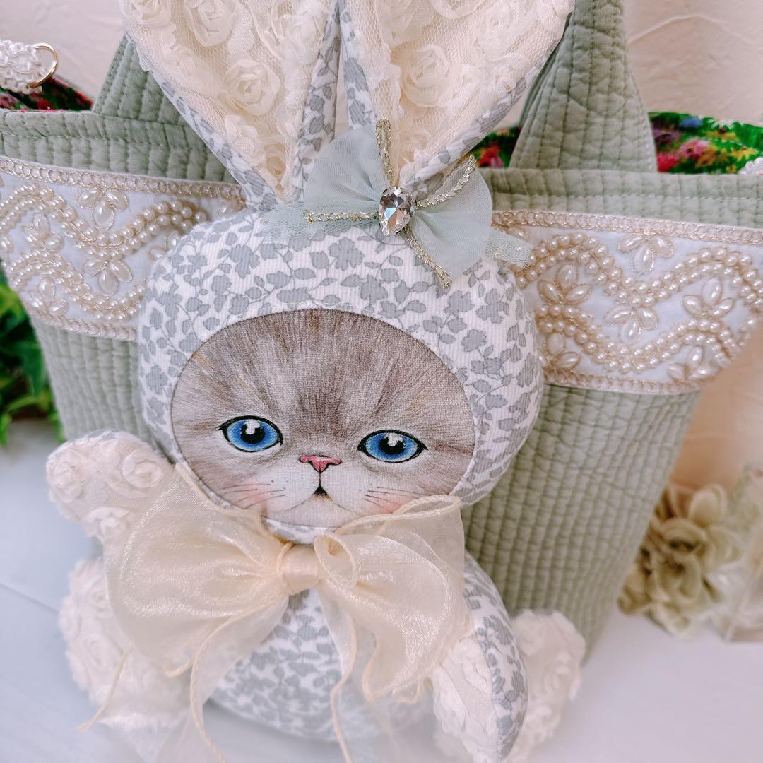 あ*き様 コヤンイサムチョン♡bigるみちゃんヌビ×インド刺繍の春色トートバッグ