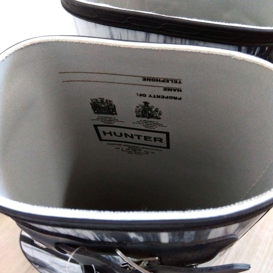 未使用 希少 HUNTER ハンター ロング レインブーツ マーブル柄 レア