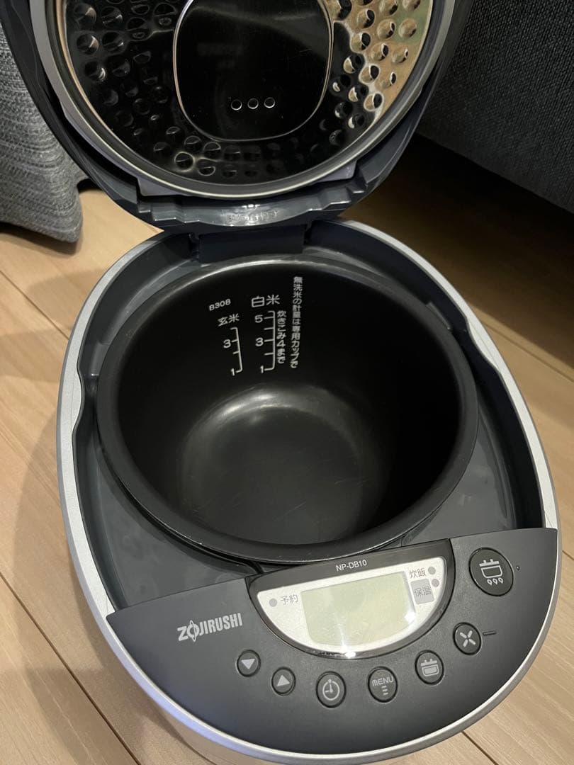 象印 IH炊飯器 NP-DB10 グレー✖️シルバー【美品】