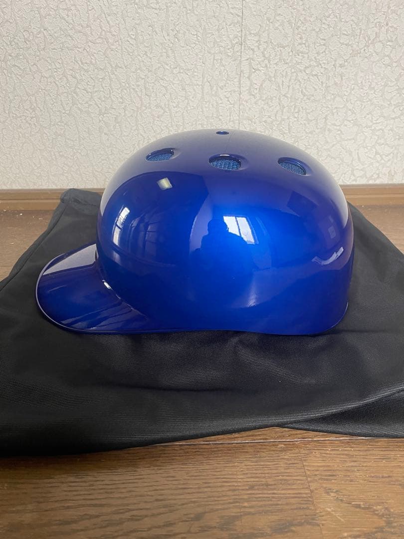ミズノ限定　ランナーコーチ用ヘルメット　ロイヤルブルーメタリック　サイズL