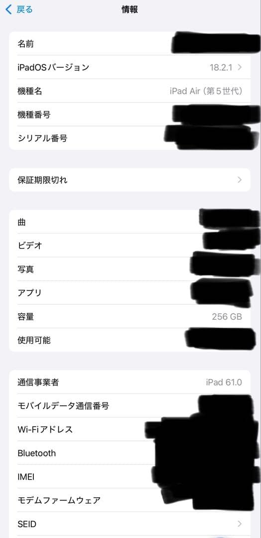 iPad Air 第五世代 Cellularモデル 256GB