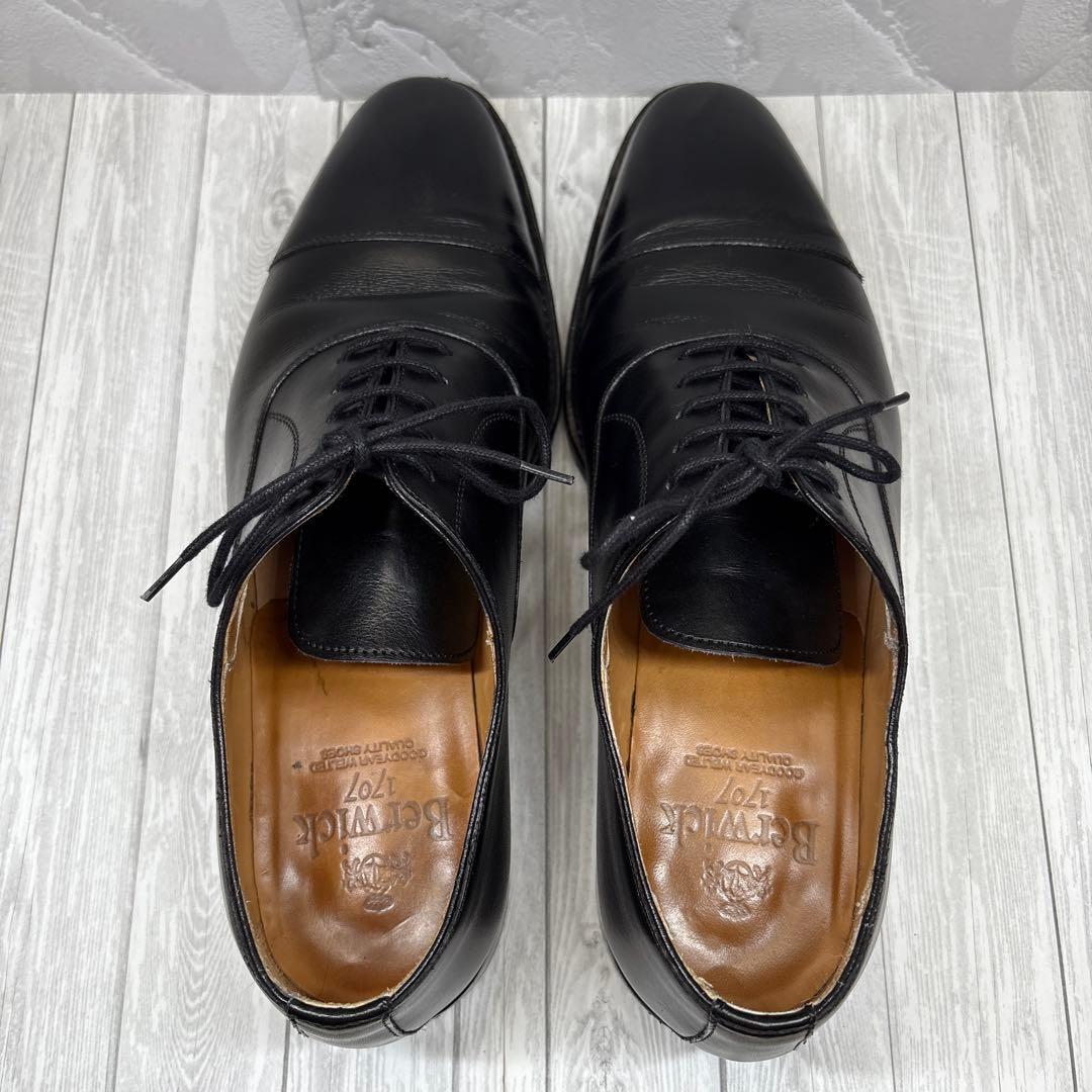 Berwick バーウィック 5217 ブラック ストレートチップ UK7