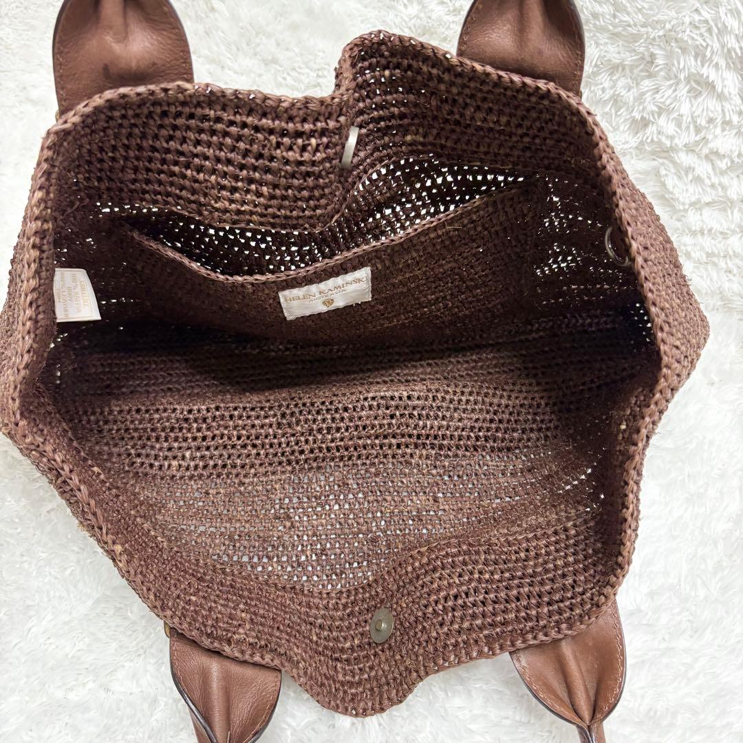 ヘレンカミンスキー ラフィア　トートバッグ　レザー VIENNA