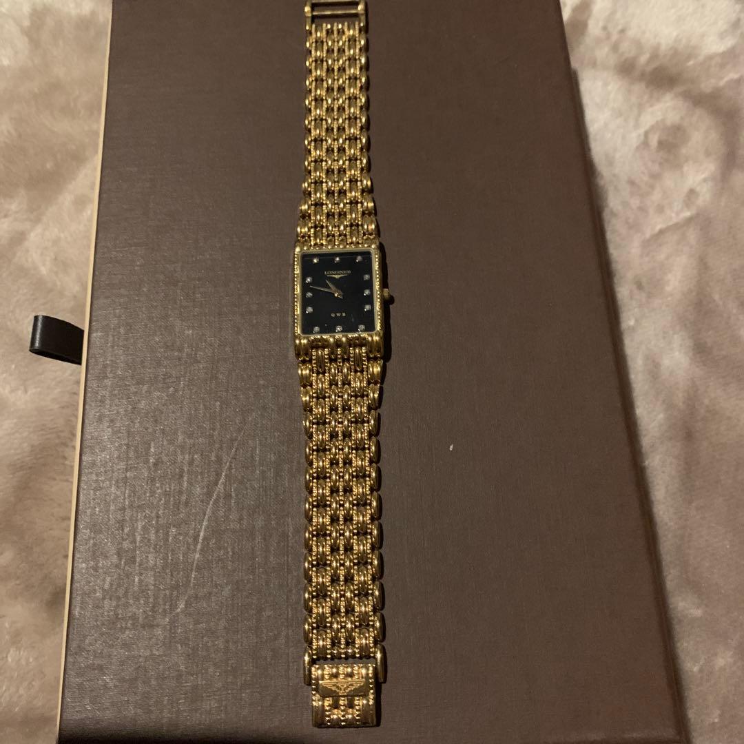 価格見直し　ロンジン　ダイヤ入りスクエア型QWR クォーツ