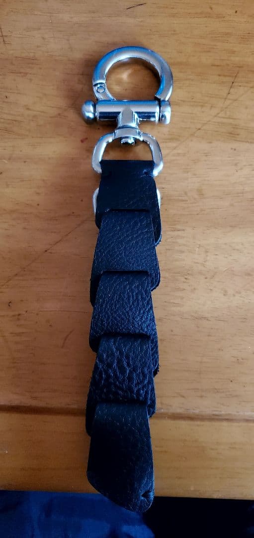 小物 Llife LEATHER KEY CHAIN BLACK