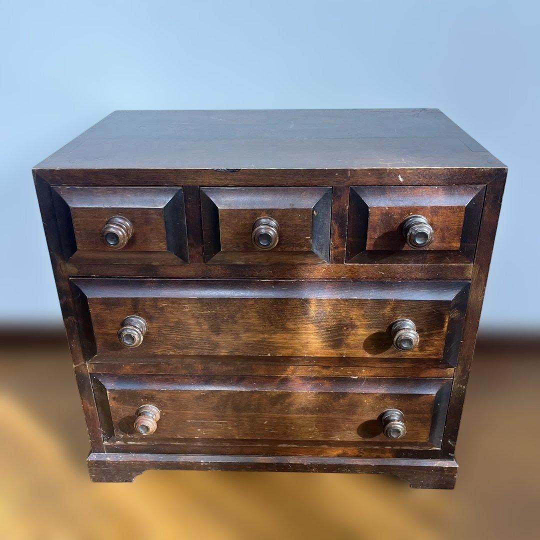 【ビンテージ】 小型チェスト 3段 / 北海道民芸家具