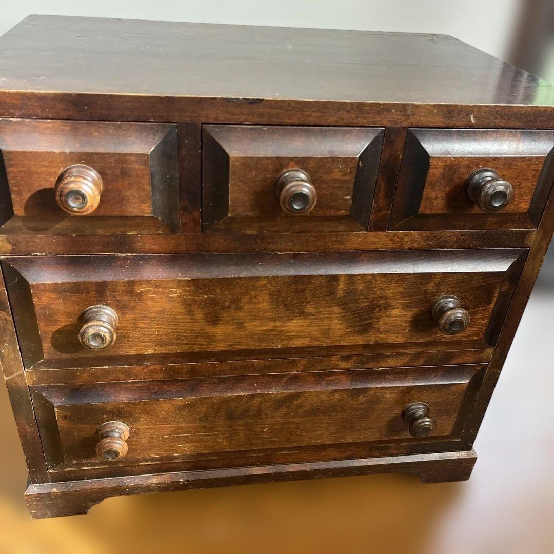 【ビンテージ】 小型チェスト 3段 / 北海道民芸家具