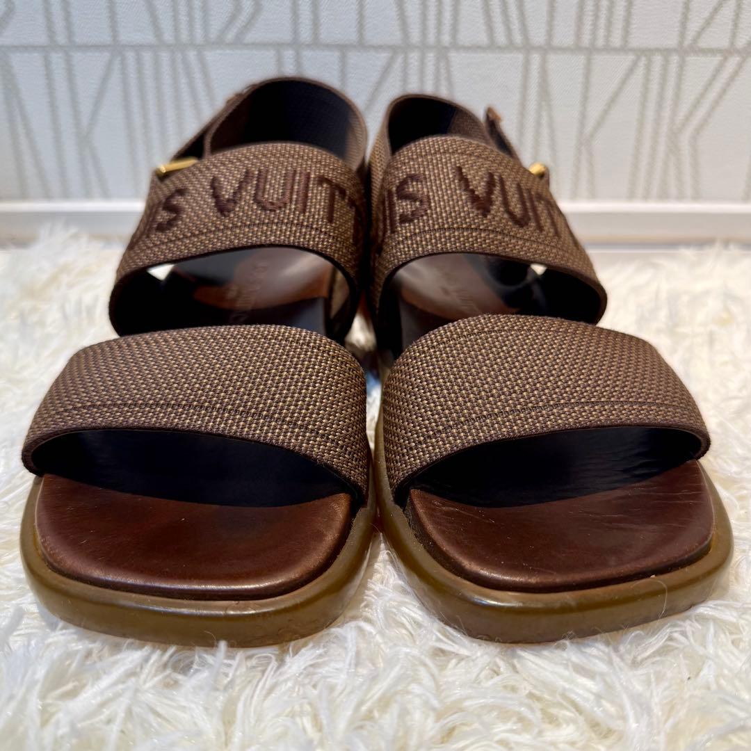 LOUIS VUITTON ルイ ヴィトン ビッグロゴ サンダル ベルト調節