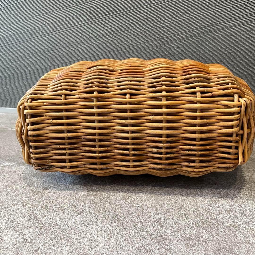 ★eb.a.gos エバゴス　かごバッグ　ハンドバッグ　リアルファー