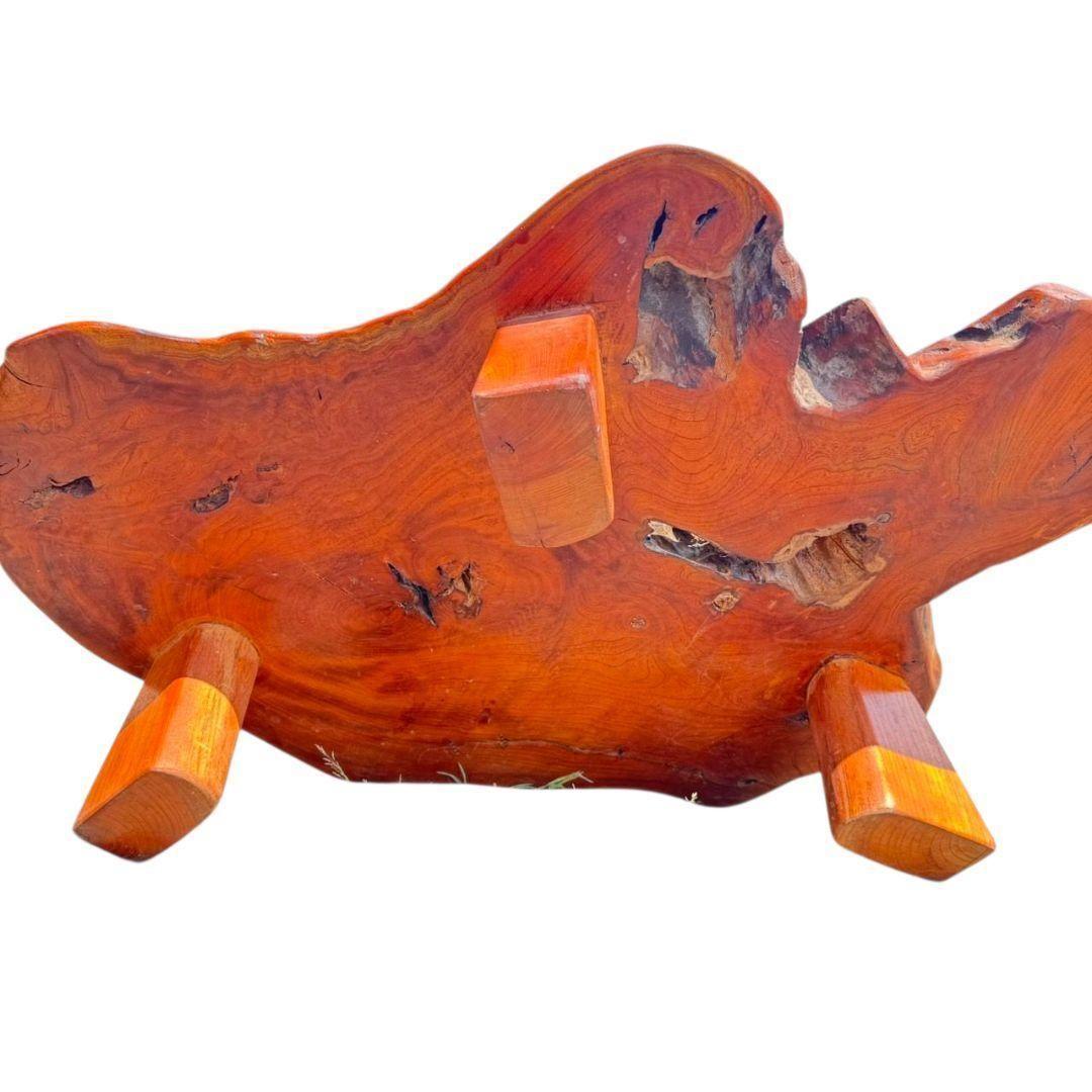 【希少】天然木 一枚板 脚付き 座卓 ローテーブル ちゃぶ台 飾り台 無垢材