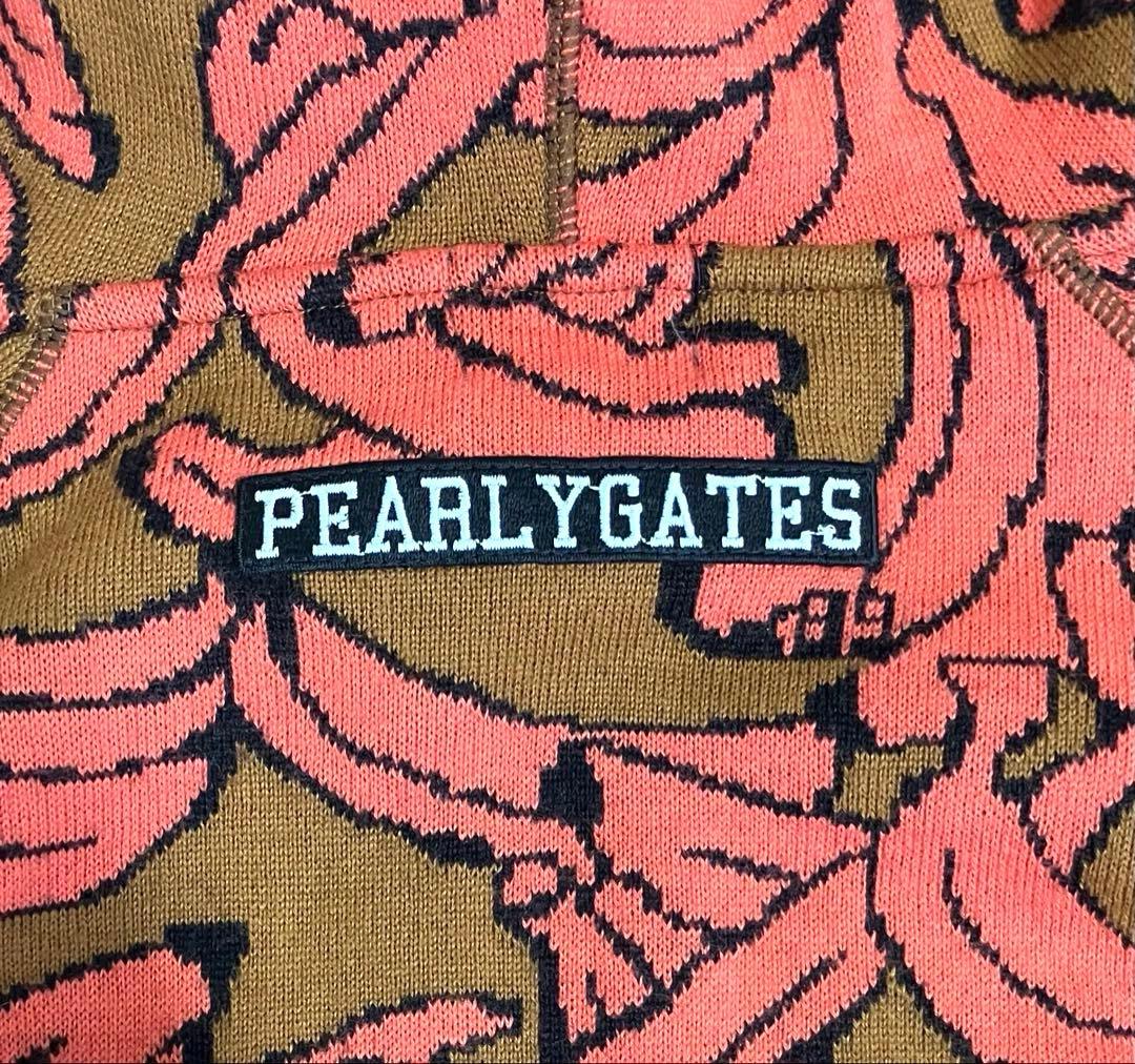 値下げ パーリーゲイツ オレンジ M 総柄 バナナ柄 フード付きフーディ