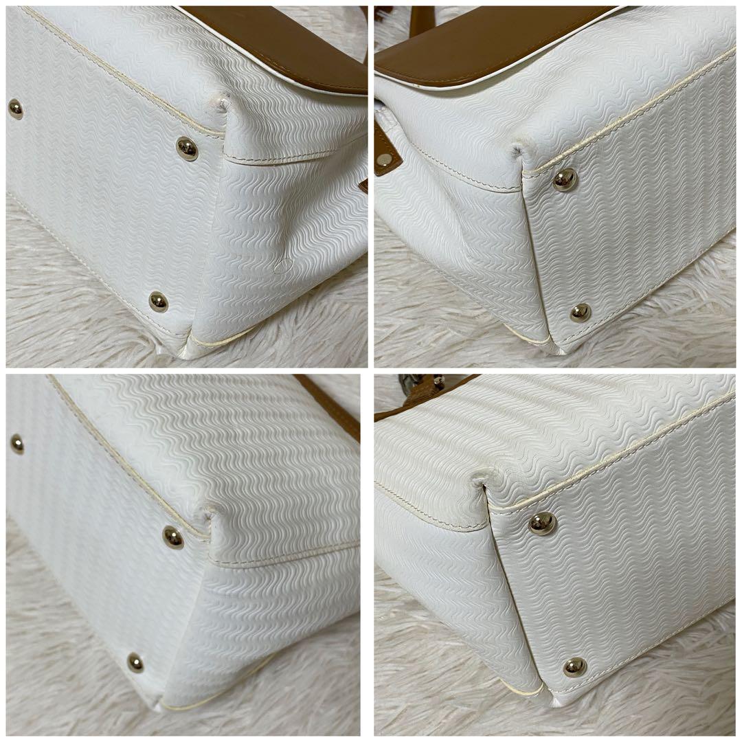 ザネラート ポスティーナ レザー ターンロック ハンドバッグ 2WAY 美品