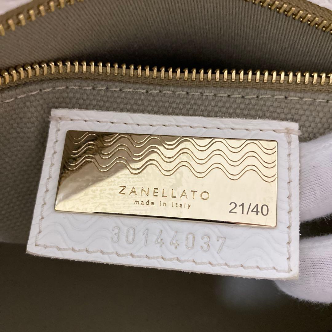 ザネラート ポスティーナ レザー ターンロック ハンドバッグ 2WAY 美品