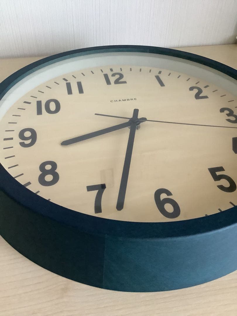 CHAMBRE unico 青 アナログ時計 約30cm