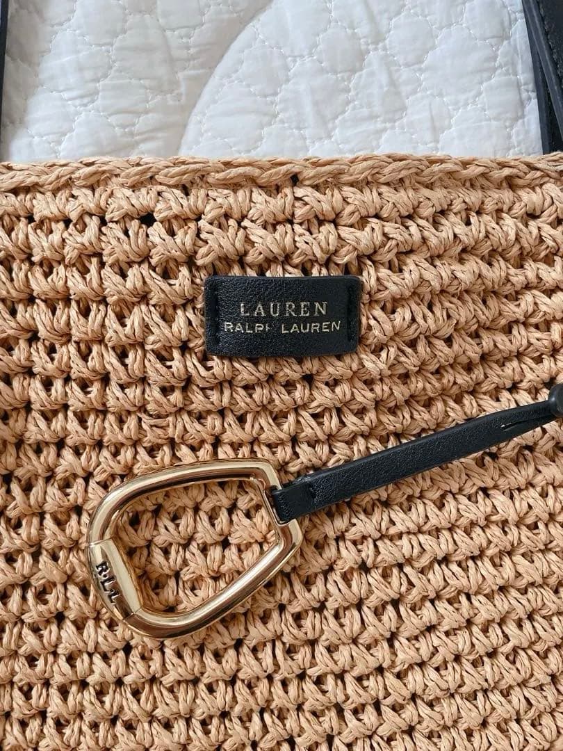 【限定お値下げ】Ralph Lauren ラルフローレン　トート　かごバッグ 黒