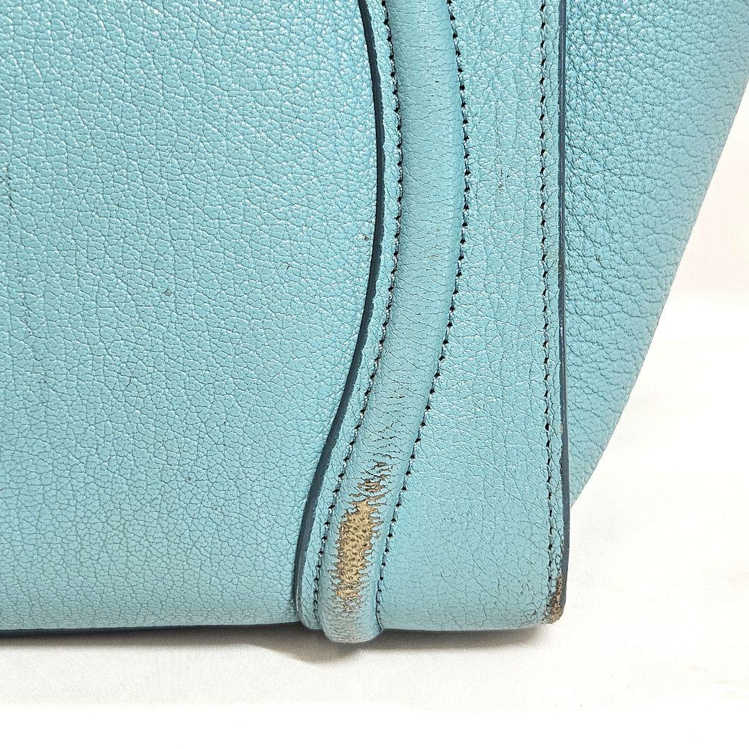 CELINE セリーヌ ラゲージ マイクロショッパー ハンドバッグ グリーン