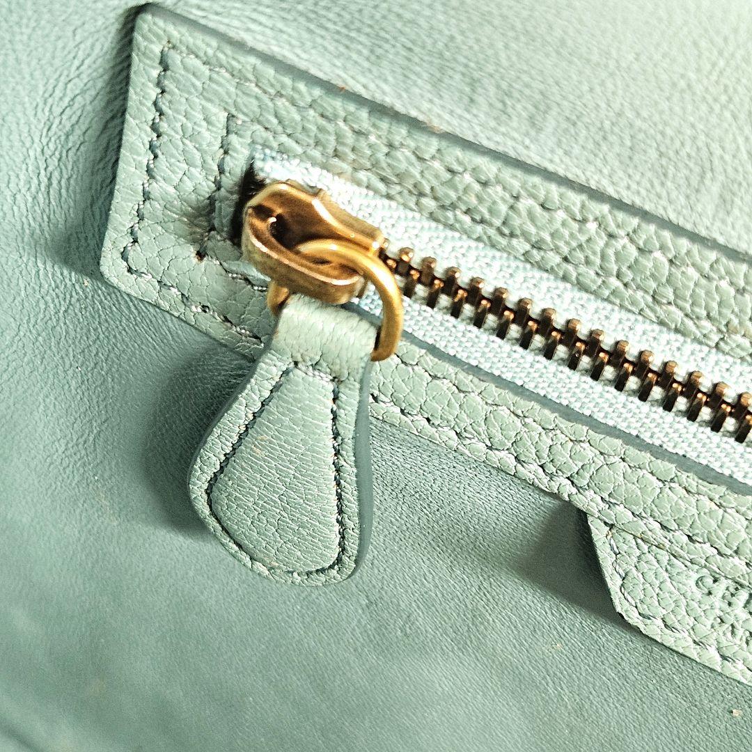 CELINE セリーヌ ラゲージ マイクロショッパー ハンドバッグ グリーン