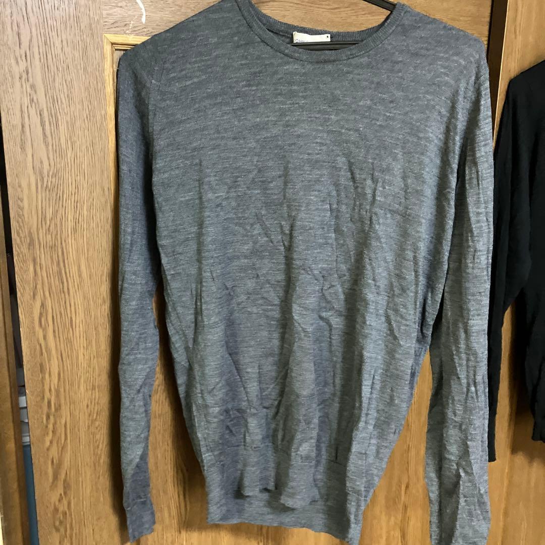 JOHN SMEDLEY グレー ブラック ニット M